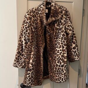 LOFT Leopard Print Teddy Jacket
